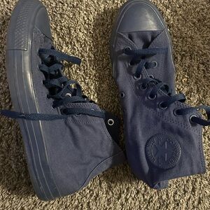 Blue High-Top Sneakers